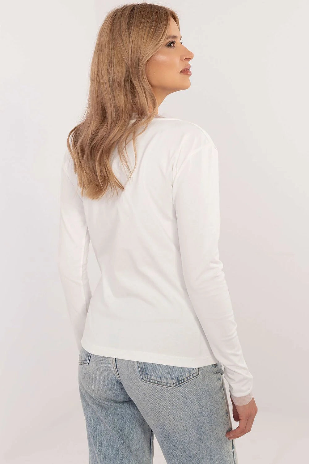 Haut à manches longues coupe ajustée inscription Glamorous Jean taille haute détail métallique veste en coton femme