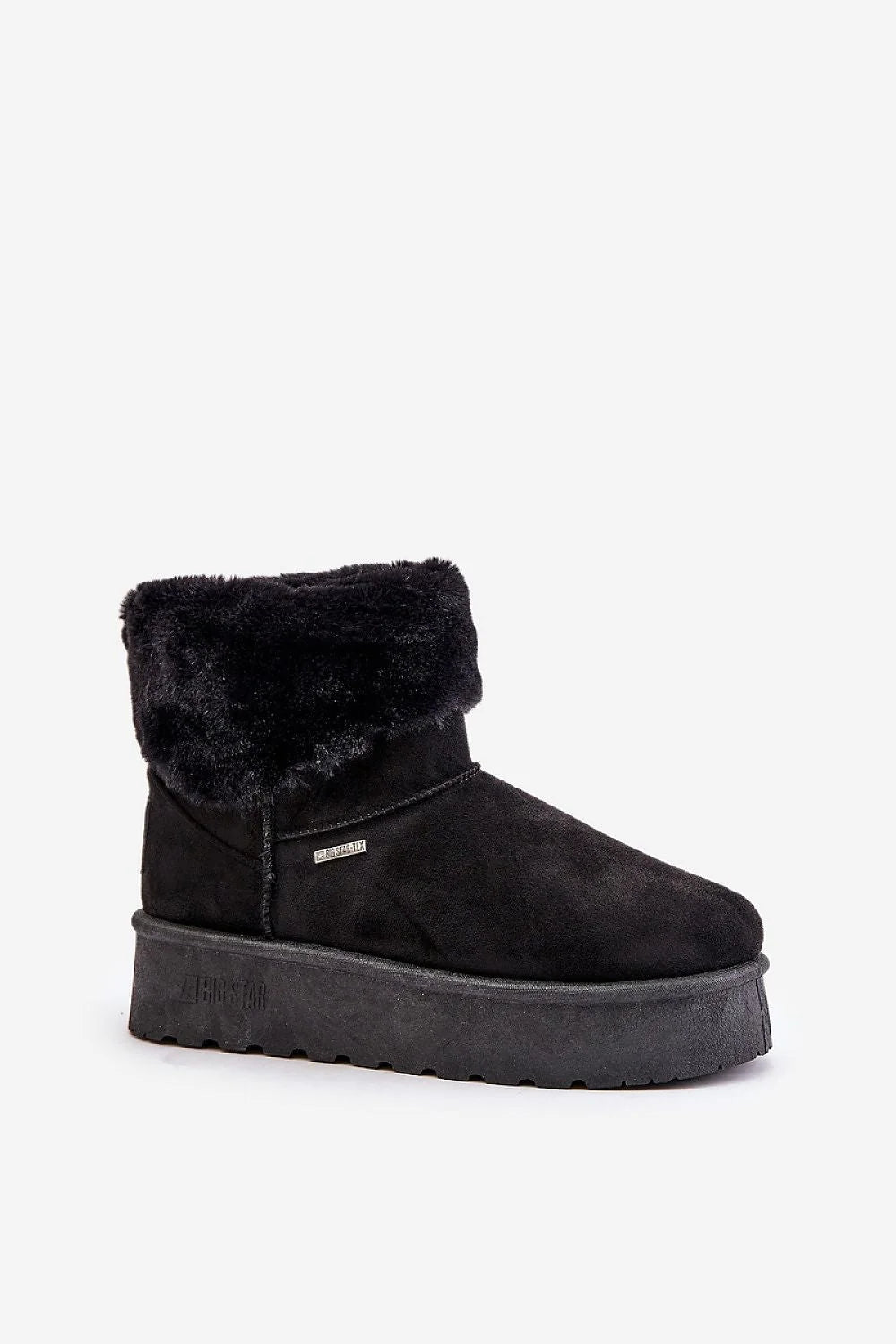 Bottes de neige pour femmes style moderne élégant suède écologique fourrure doublure semelle caoutchouc anti-dérapante occasion hiver