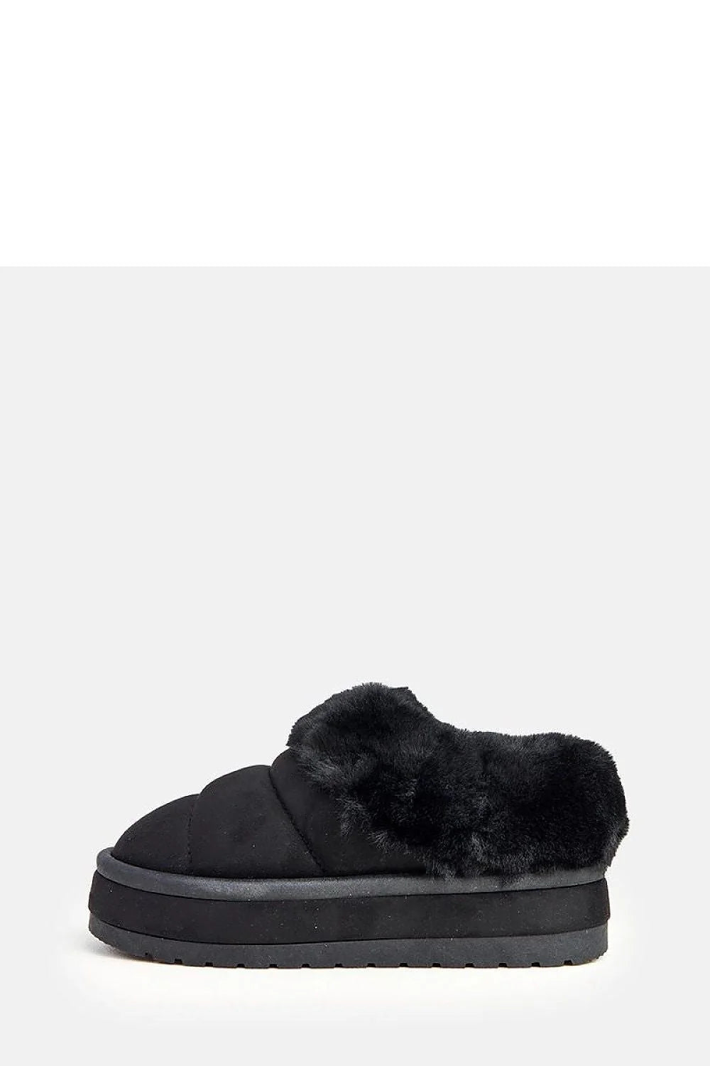 bottes neige femme cuir suédé écologique bout rond tige basse fourrure doublée plateforme épaisse antidérapante confortable isolante matelassée élégante polyvalente
