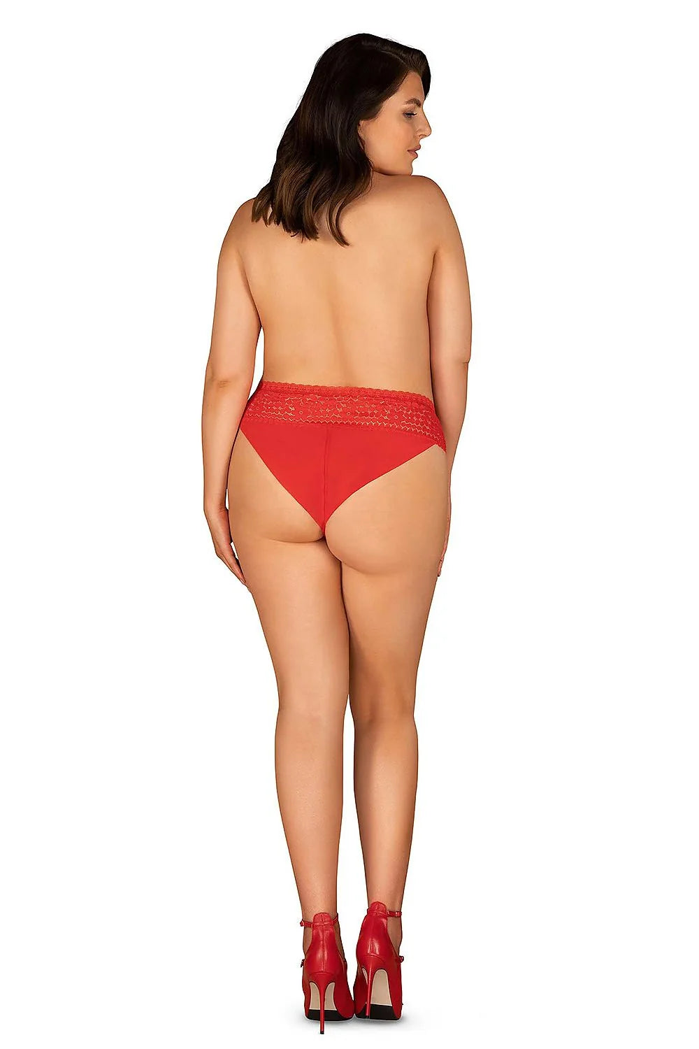 Culotte dentelle rouge élégante taille basse sexy confortable pour occasions spéciales femmes modernes tendance
