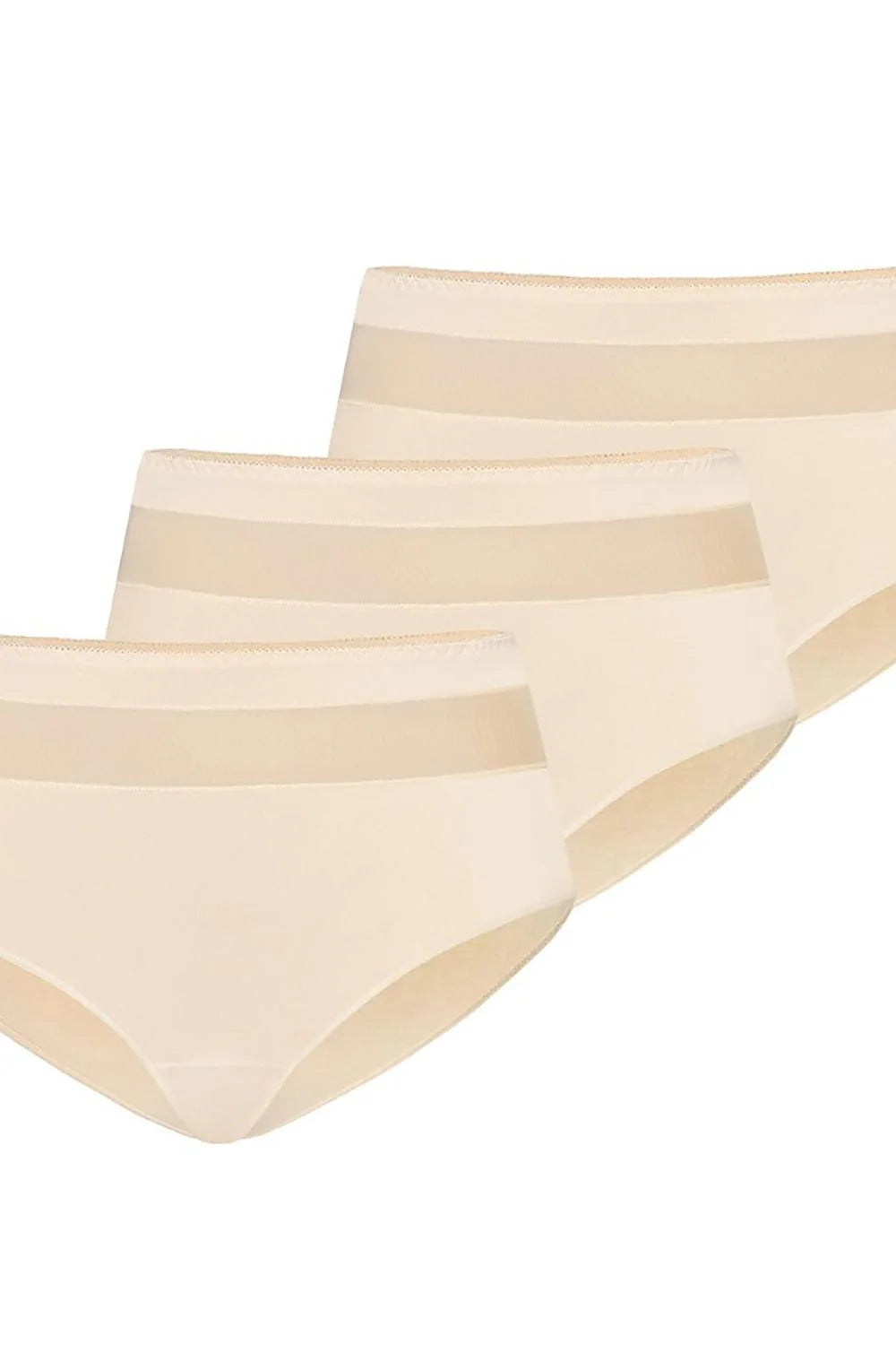 Ensemble de culottes femmes taille haute beige coton Lycra bande élastique invisibles sous robes