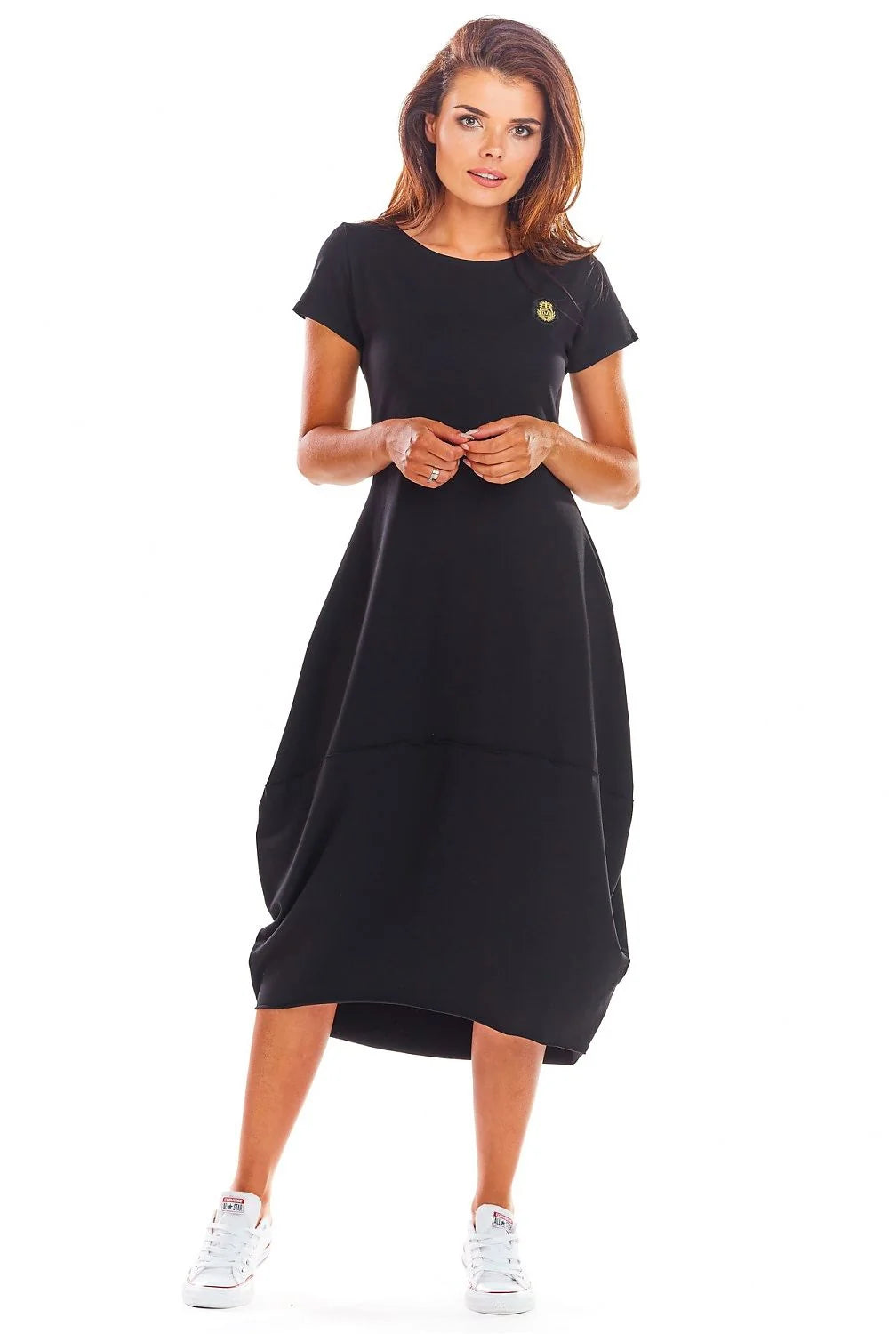 Robe de jour Infinite You longue fluide style moderne tissu coton jersey couleur rose doux femme occasion quotidienne