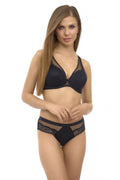 Soutien-gorge push-up Lupo Line lingerie féminine automne-hiver 2025 noire dentelle tulle bretelles réglables confort élégance sophistication collection