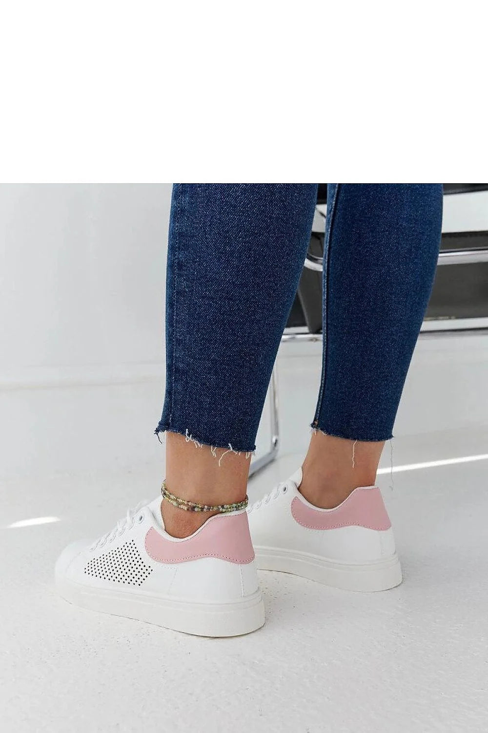 Baskets Solea femme mode été confort cuir écologique blanc rose design moderne épuré style casual élégance
