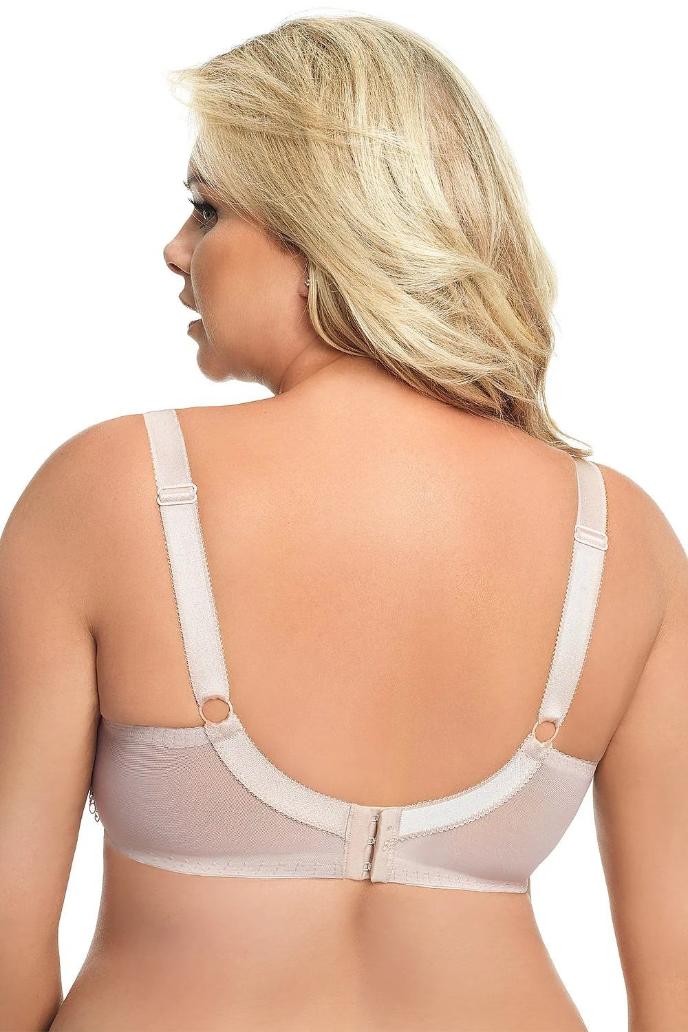 Soutien-gorge allaitement dentelle florale beige confort élégance balconnet broderies Gorsenia Lingerie femmes modernes