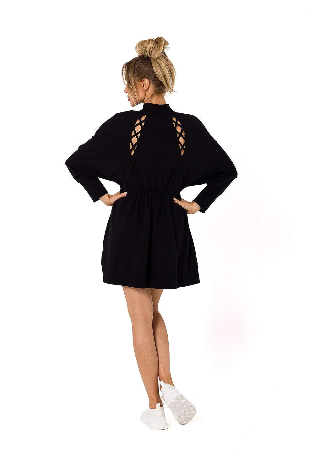 robe veston moderne décontractée sportive coupe fluide cordon taille manches longues col montant coton poches plaquées fermeture éclair vert vif
