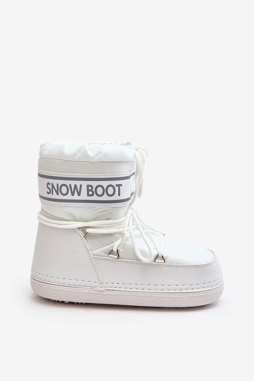 Bottes de neige Step in style pour femme, blanc, motif cuir, design moderne, confort, hiver, ville, randonnée, style élégant, look tendance