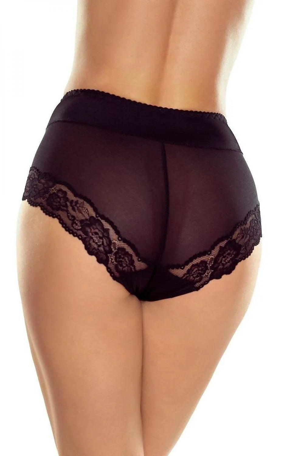 Culottes taille haute en dentelle noire microfibre douce femmes confort élégance soutien optimal occasion spéciale lingerie féminine