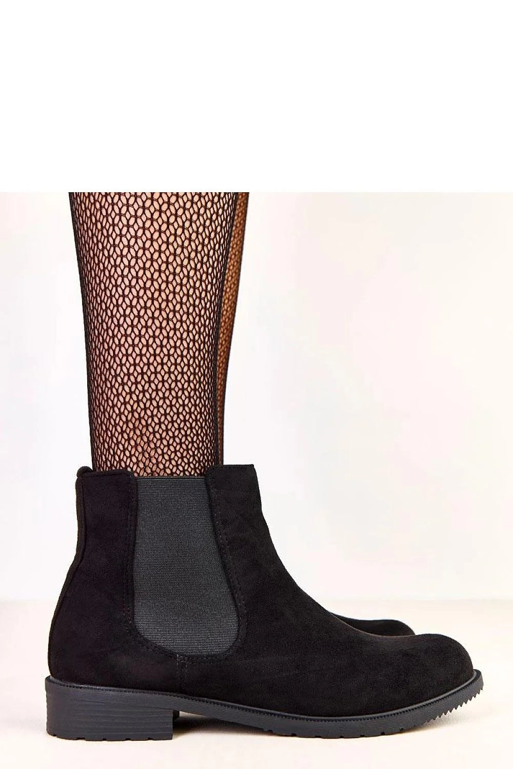bottines chelsea femme cuir suédé écologique noir cheville talon bout rond doublure chaude semelle crantée antidérapante insert élastique