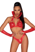 Costume érotique latex rouge sexy raffiné pour femmes audacieuses soirées événements séduction exceptionnelle