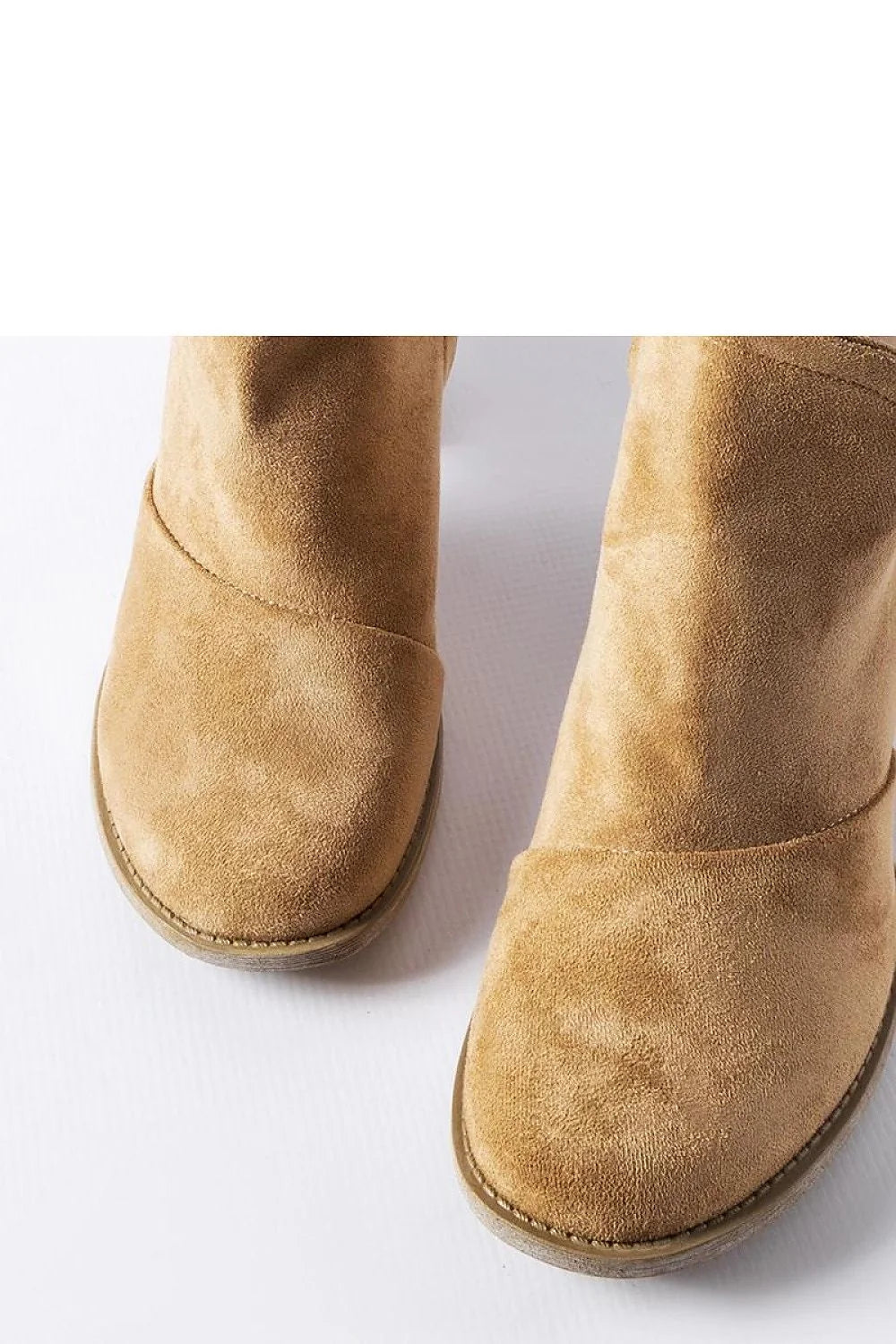bottines Solea femme camel daim cuirzam écologique western moderne bout effilé tige échancrée talon bloc effetbois 5cm confortable élégante polyvalente
