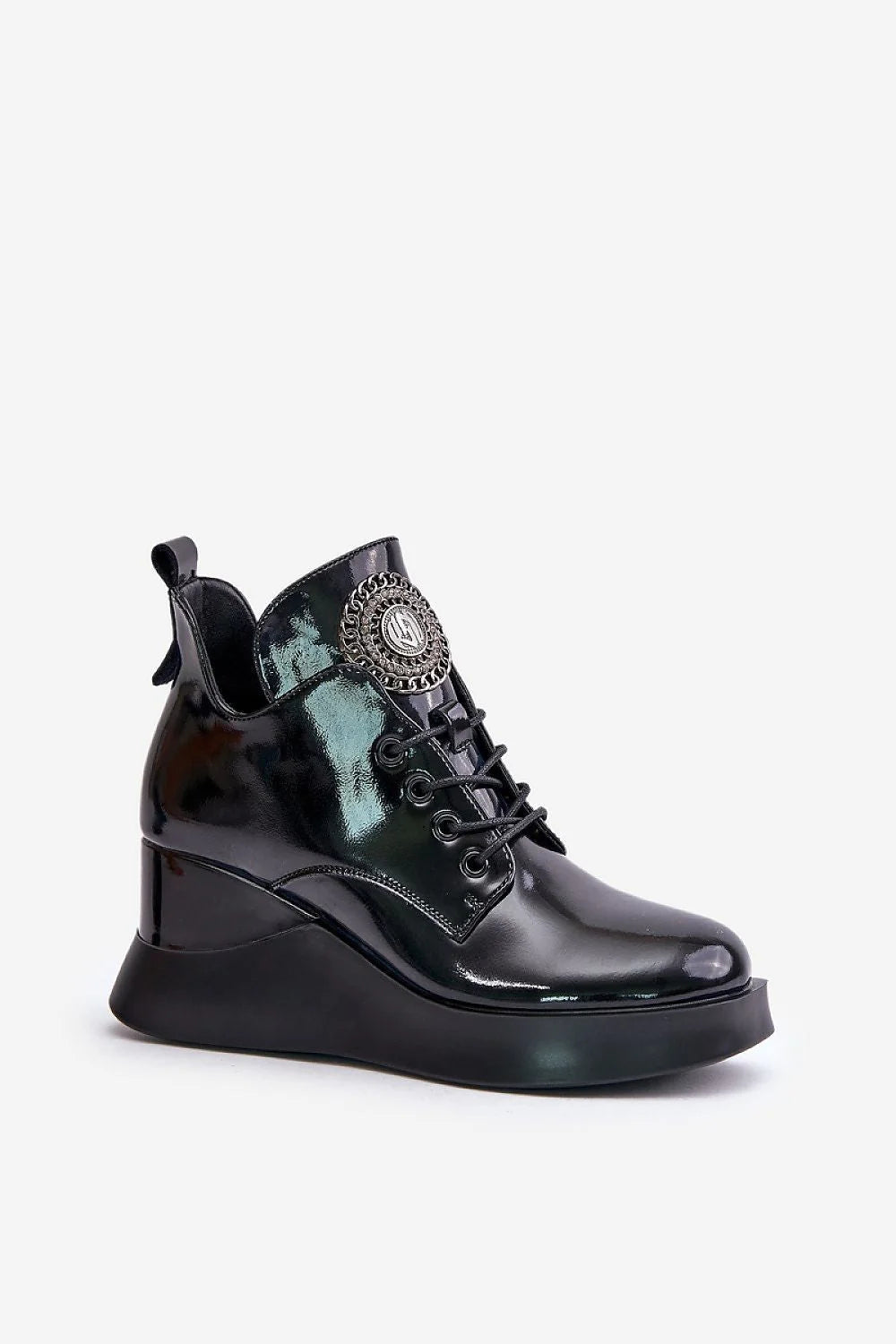 Bottes cothurnes Step in style cuir naturel plateforme semelle intérieure rembourrée style urbain audacieux pour femmes