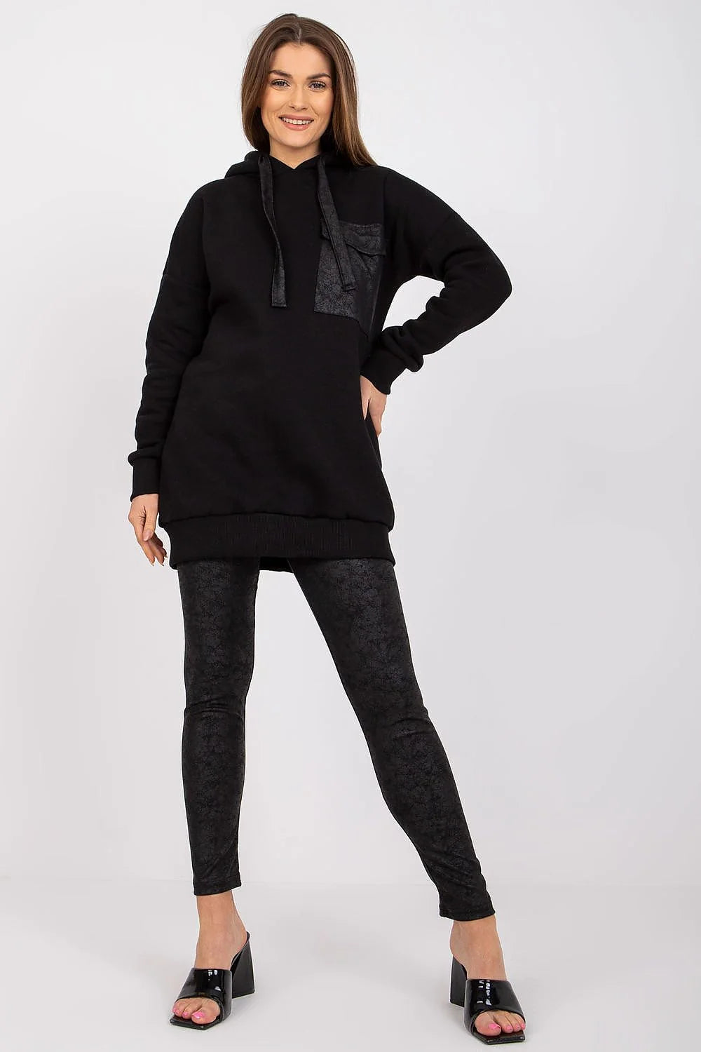 Ensemble de survêtement mode féminin sweat-shirt capuche leggings taille ajustée coton elasthanne polyester femme