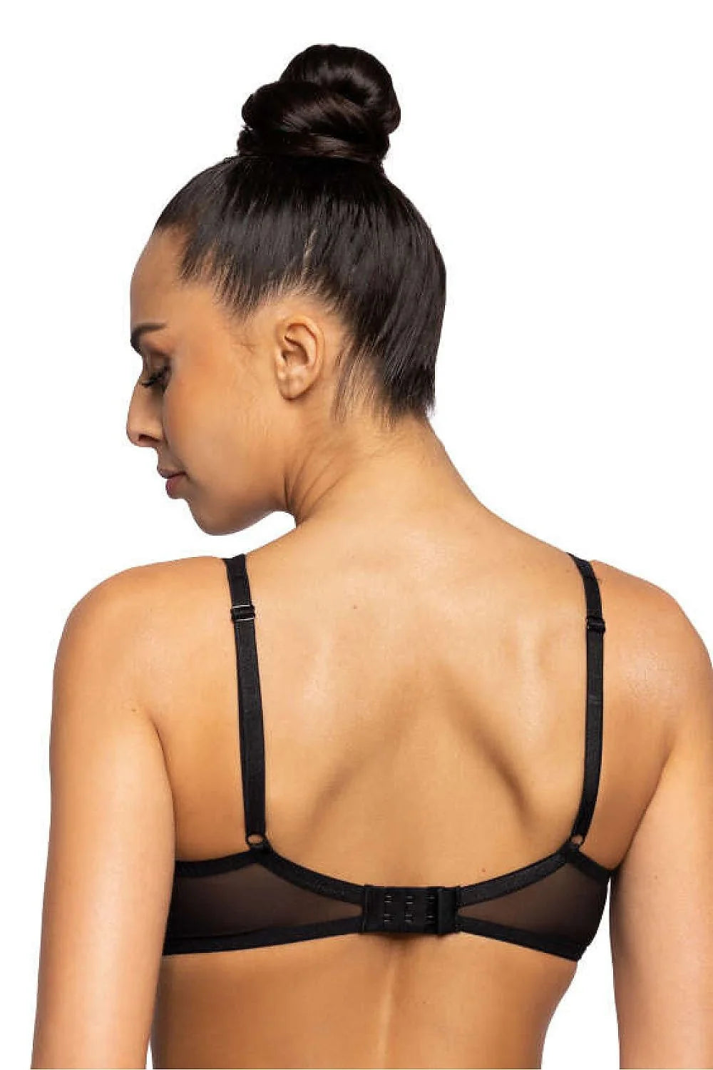 Soutien-gorge sexy push-up tulle points noirs bijou ajustables femmes élégance soirée quotidien