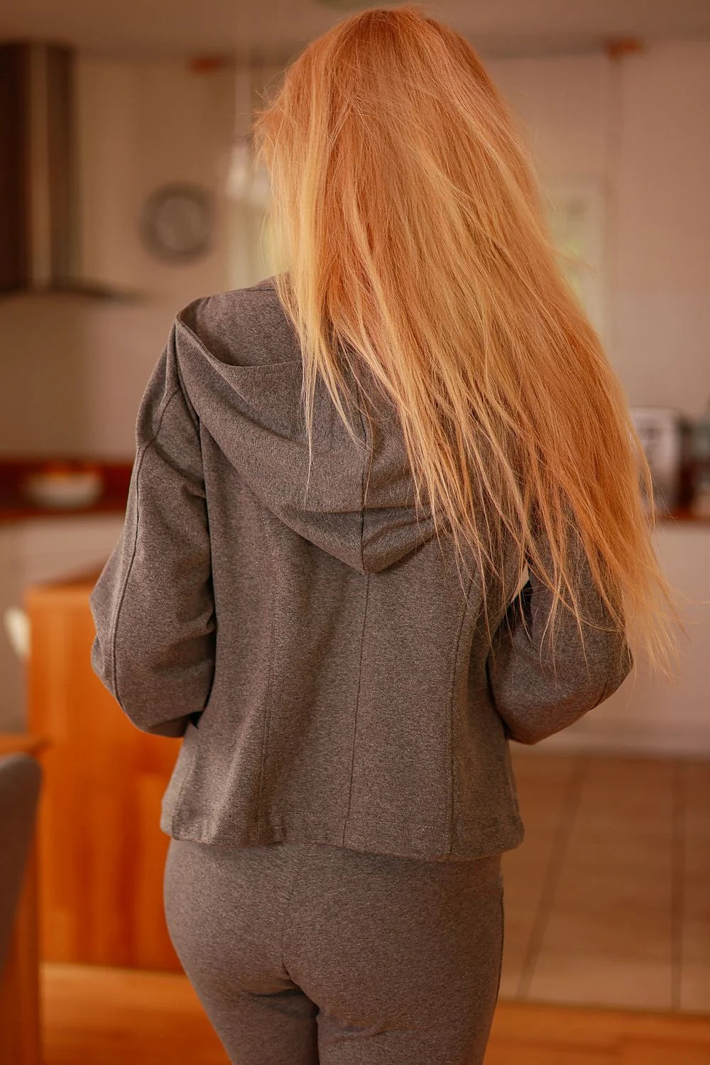 Blazer femme classique en coton elastane anthracite gris taille ajustable épaules structurées col à revers veste pantalon assorti