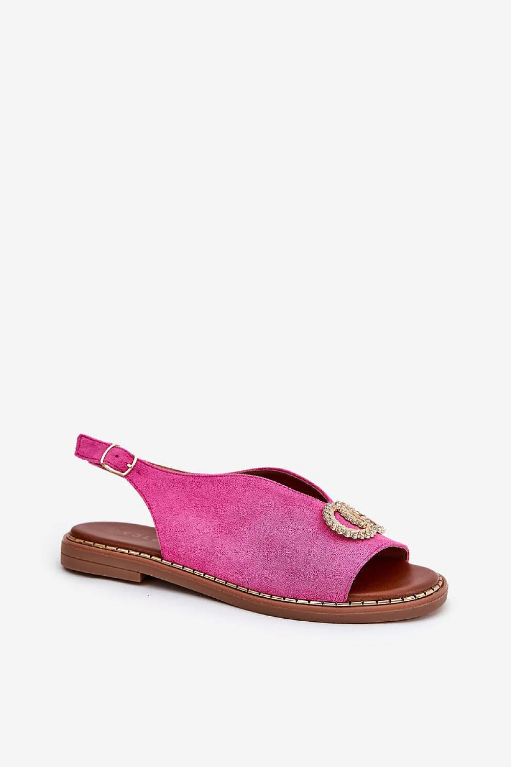 Sandales à plateforme en suède rose vif pour femme, style élégant, occasion semi-formelle, confort maximal, design moderne, ajustement parfait, ornement métallique, summer shoes, mode urbaine, elegance, casual chic, sandales tendance