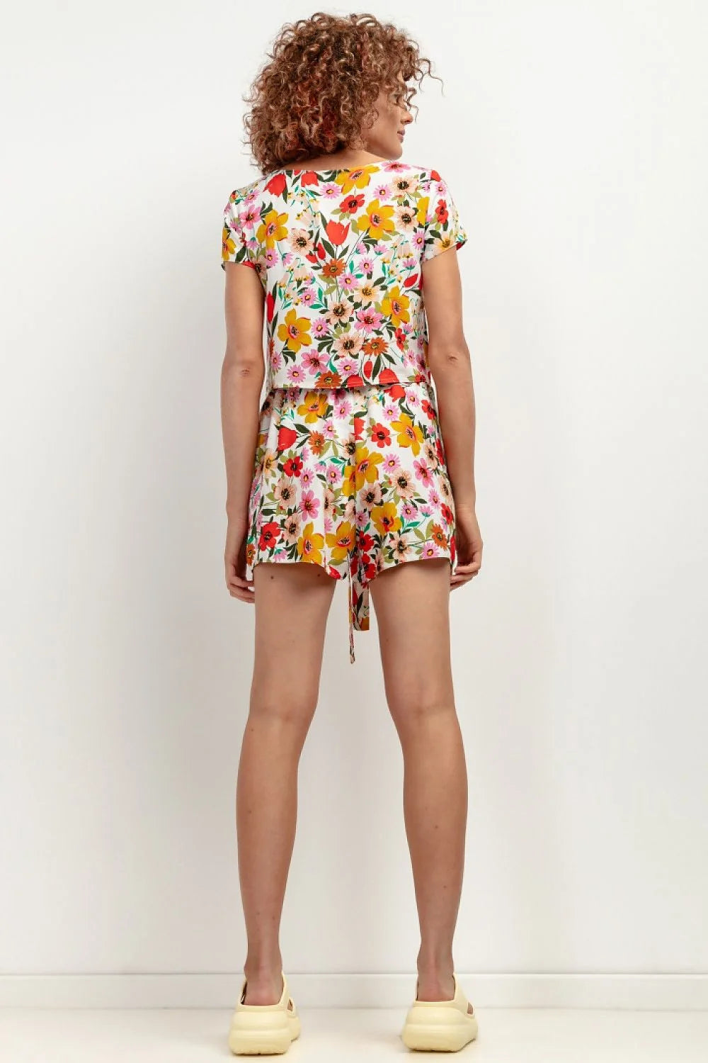 Shorts Tessita femme motifs floraux vibrants viscose coupe décontractée ceinture ajustable été plage