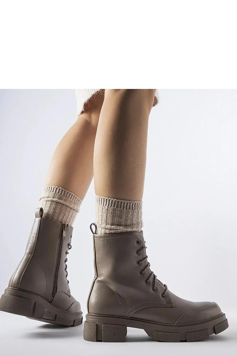 bottes combat élégantes militaire taupe similicuir montantes lacets ziplatéral semellecrantée plateforme rangers utilitaire casualchic confort hiver boutarrondi talonbas
