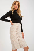 Jupe crayon Lakerta taille haute motifs floraux coton elasthanne polyester femmes occasionnels élégante modern style professionnel