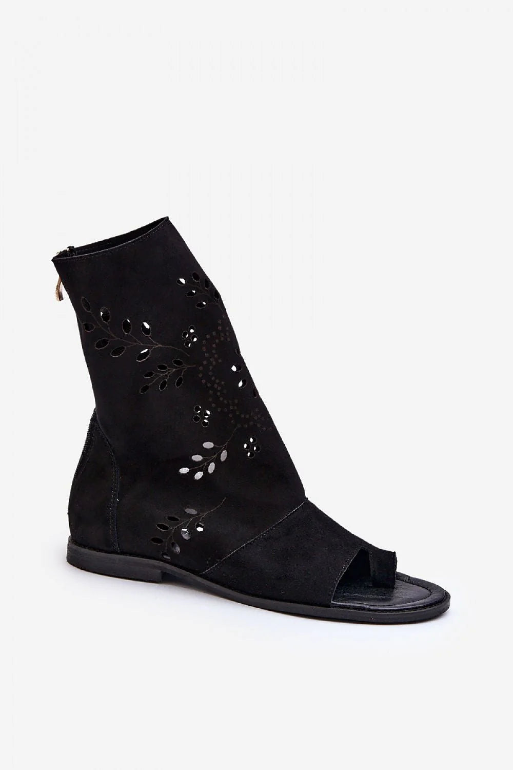 Bottines élégantes pour femmes design moderne cuir suédé motifs laser confortable style décontracté occasion spéciale mode été