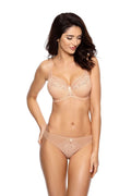 Soutien-gorge semi-soft dentelle florale Gorteks confortable ajustable élégant maintien structuré lingerie féminine nude