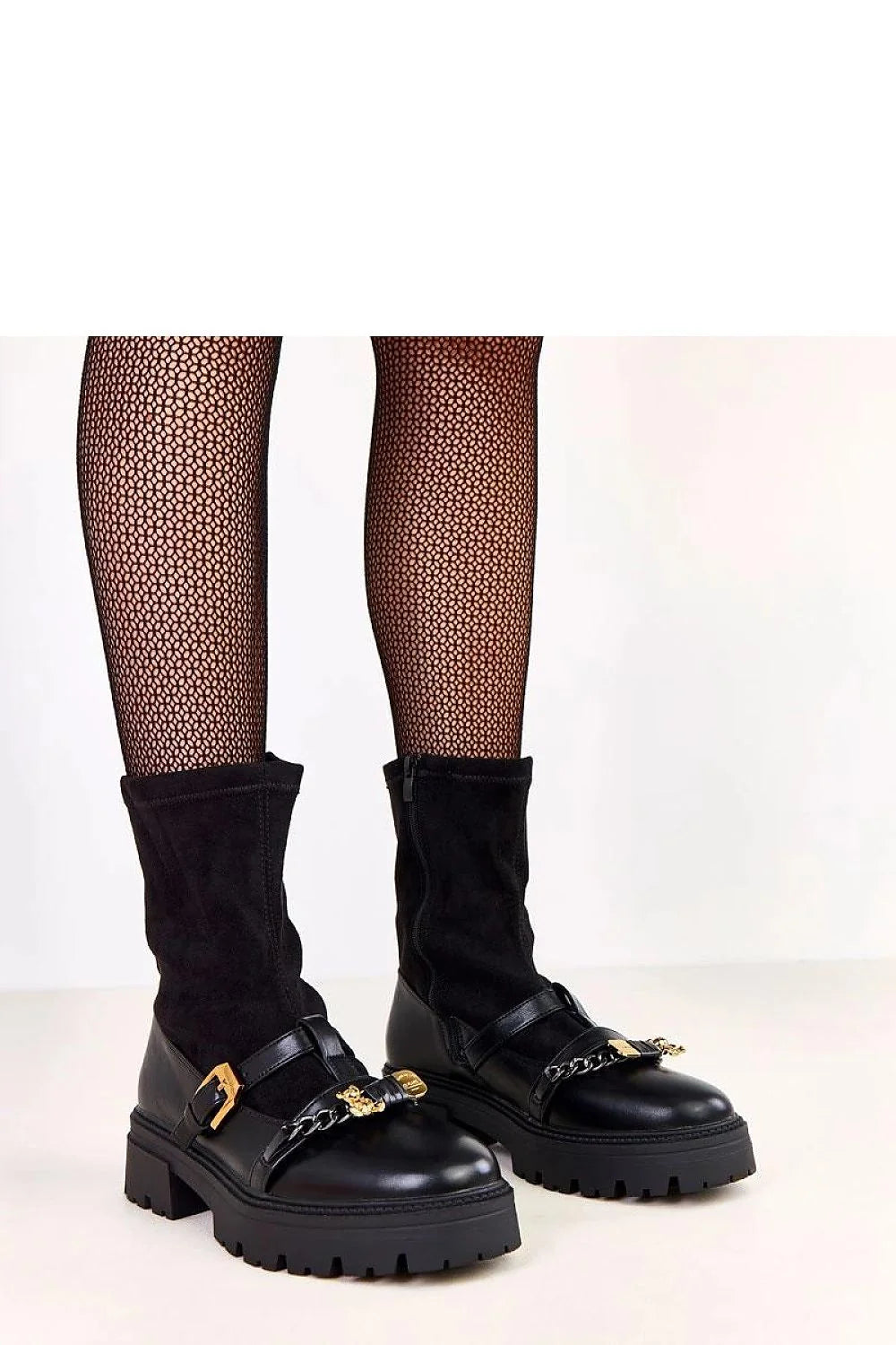 bottines femme suédine effet cuir écologique doublure chaude tige 20cm bout rond talon bloc 5cm plateforme basse semelle crantée