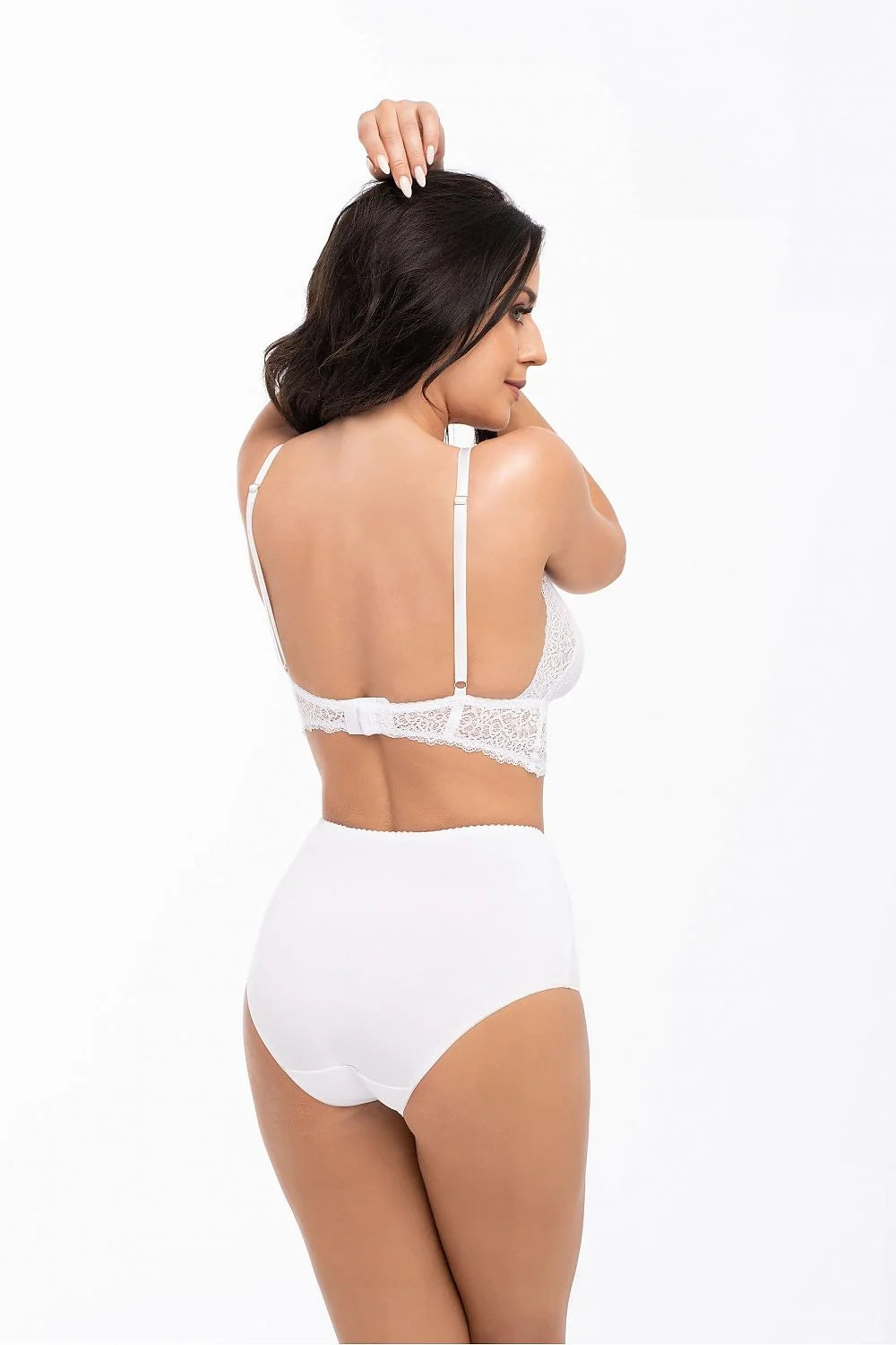 Lingerie féminine dentelle noire ensembles soutien-gorge culotte taille haute non armaturé confort moderne élégance