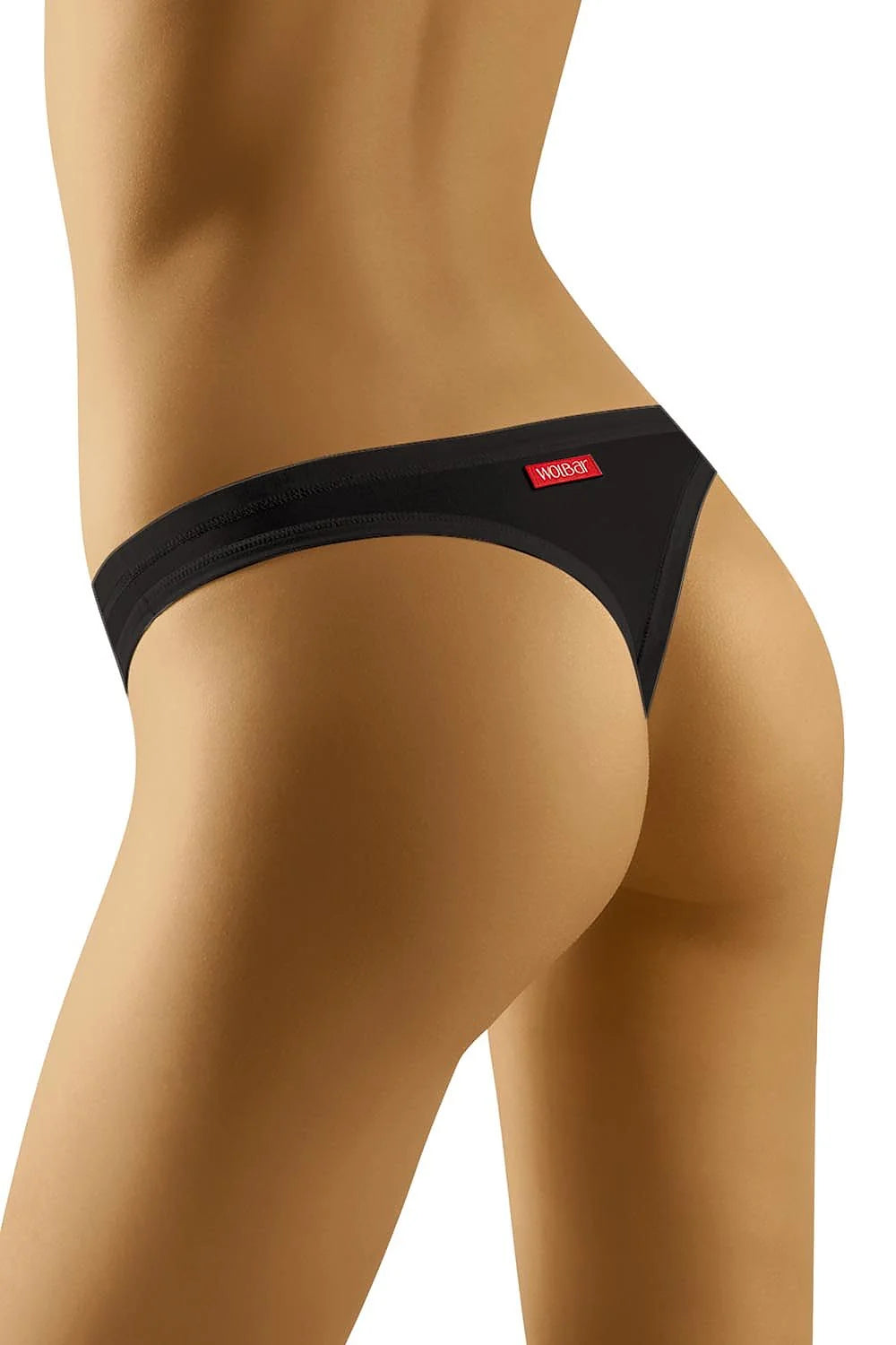 Strings Wolbar Femme Slip Classique Coton Confort Design Épuré Moderne Noir Coupe Basse Hanches Tailles S M L