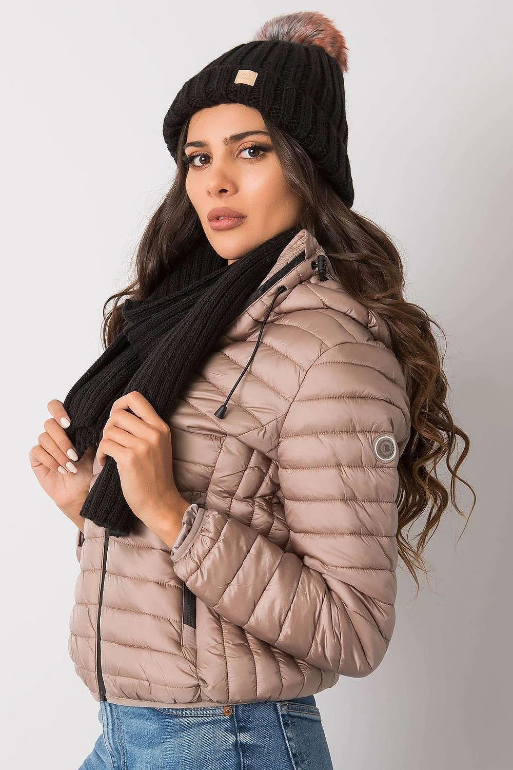 Ensemble Rue Paris hiver femme bonnet écharpe pull maille tricotée acrylique 100 % chaleur confort mode