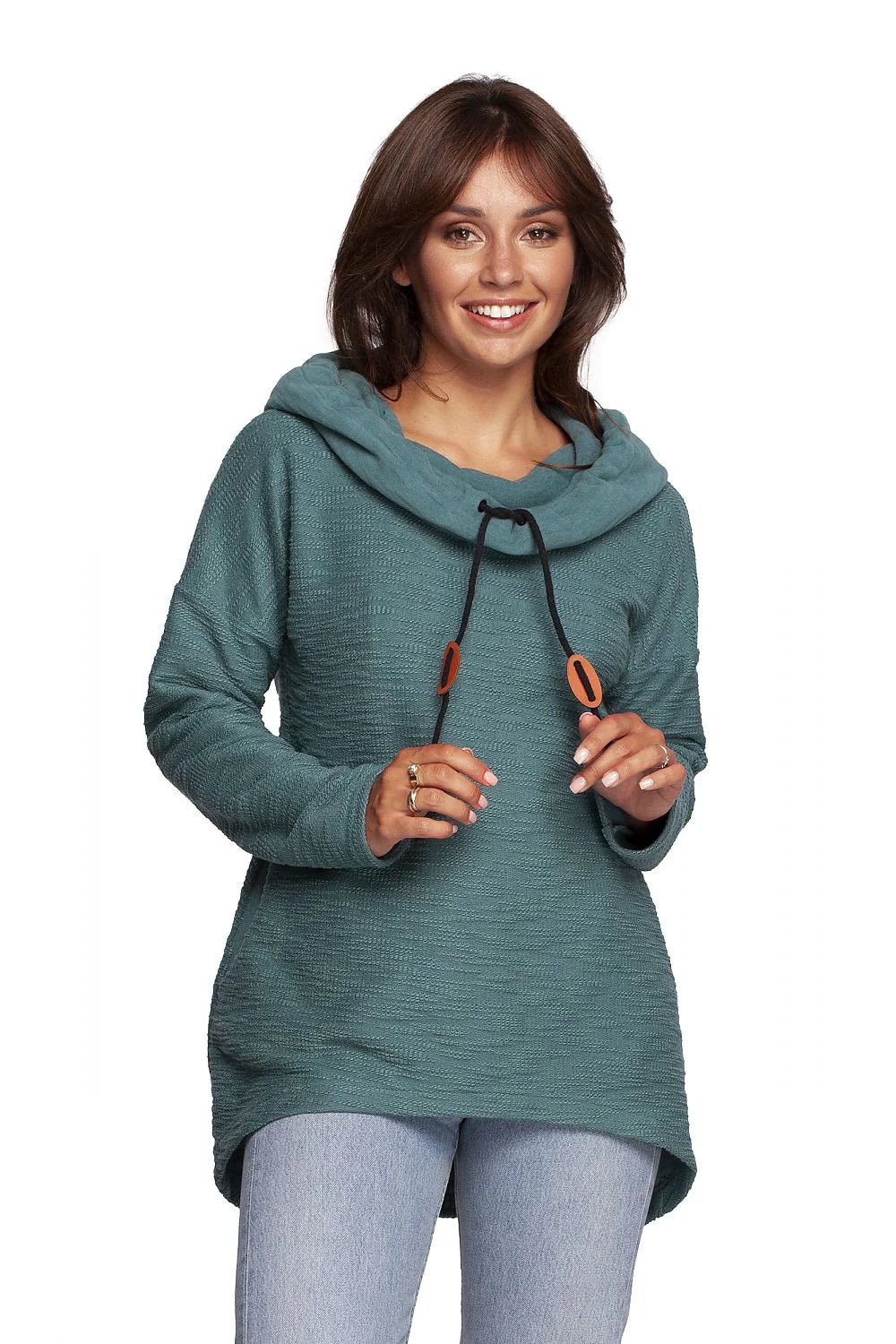 Sweatshirt Be Wear pour femme confort style décontracté design minimaliste couleur crème matériau doux