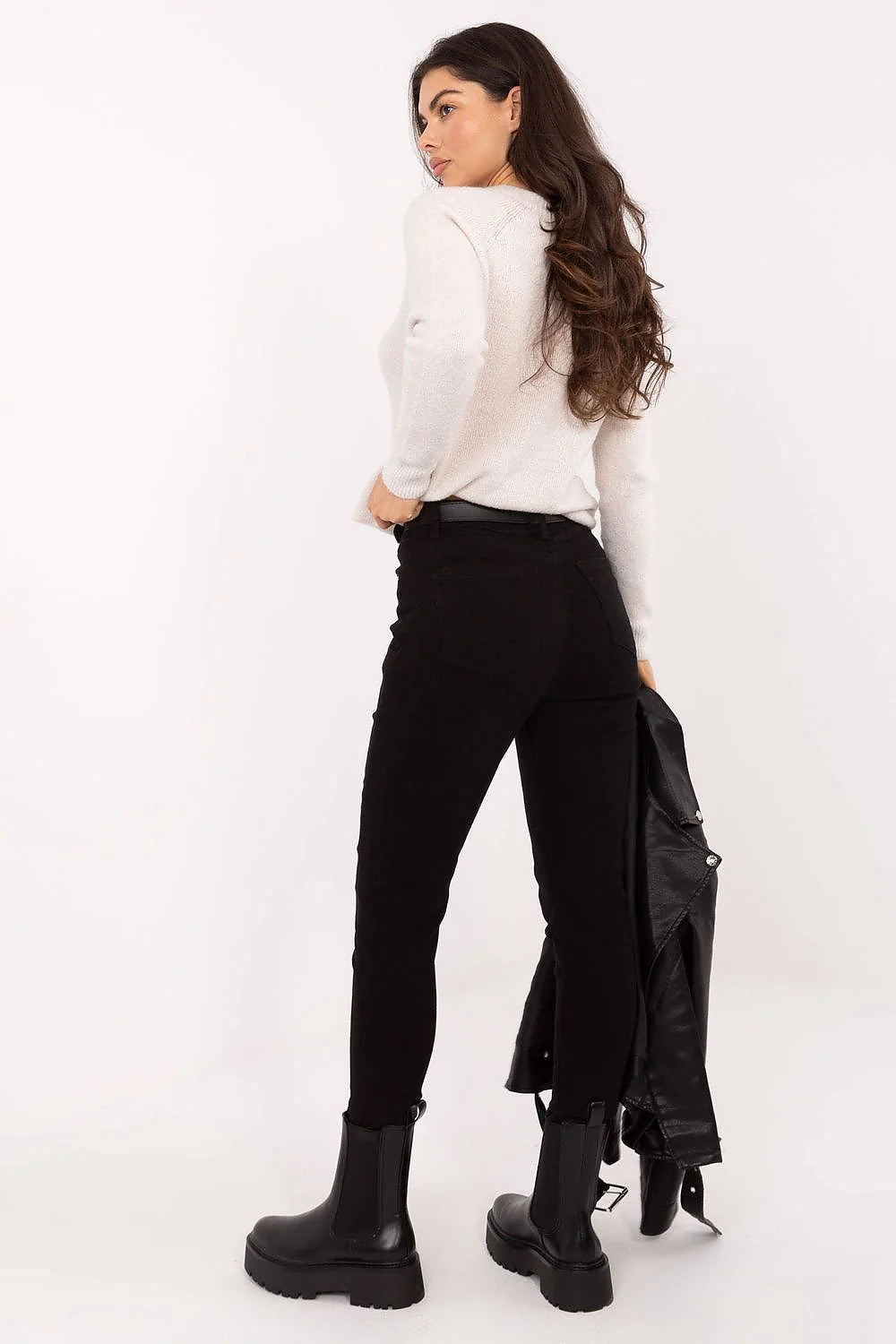 jean skinny femme taille haute coton élasthanne stretch slim fuselé confortable sculptant élégant polyvalent poches avant arrière braguette bouton