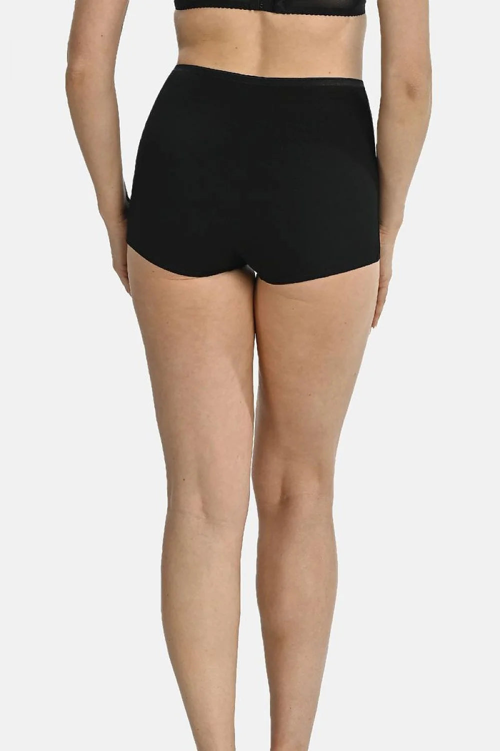 Culotte taille haute féminine en coton élasthanne noire design minimaliste ajustement parfait confort durable