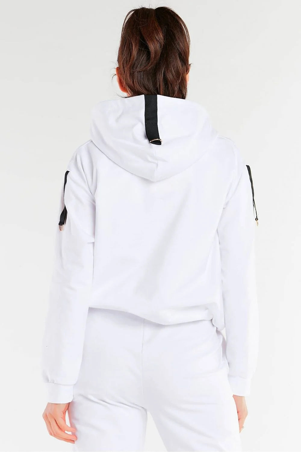 Ensemble de Sport Coton Décontracté Moderne Confortable Bleu Turquoise Capuche Poches Femmes Mode Pantalon