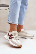Chaussures de sport femmes style urbain design moderne cuir écologique semelle crampons confort tous les jours