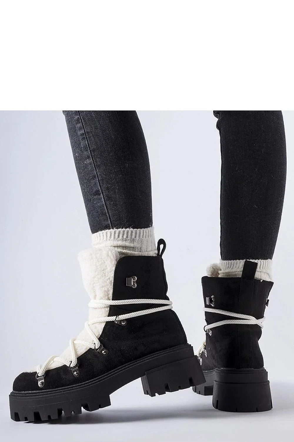 Bottes Solea femmes design moderne hiver bottines cuir suède fourrure synthétique blanche semelle caoutchouc waterproof