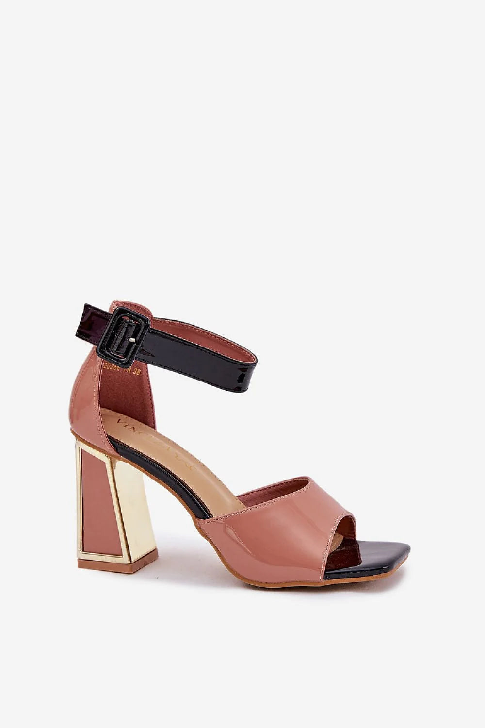 Sandales à talons Step in style cuir verni bijoux métalliques comfort occasions spéciales soirées cérémonies femmes