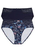 culottes féminines coton stretch dentelle florale unie imprimée marine bleu rose mihaute couvrante maintien confortable respirante coutures discrètes nœud décoratif