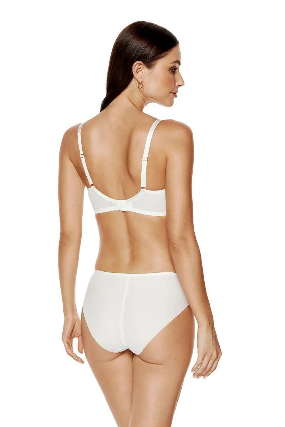 Soutien-gorge rembourré Gorteks élégance lingerie femmes tissu crème broderie florale bretelles réglables culotte assortie tulle dentelle occasion spéciale