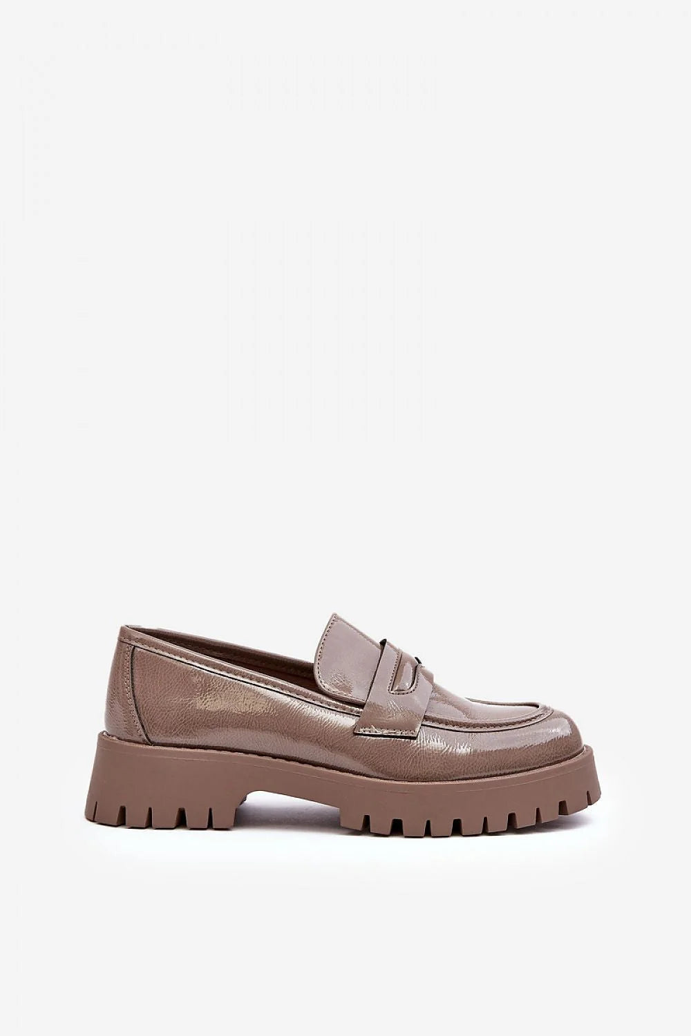 Chaussures basses à talons Step in style design moderne élégant cuir artificiel taupe femmes confortable semelle épaisse plateforme 3 cm talon 4 cm