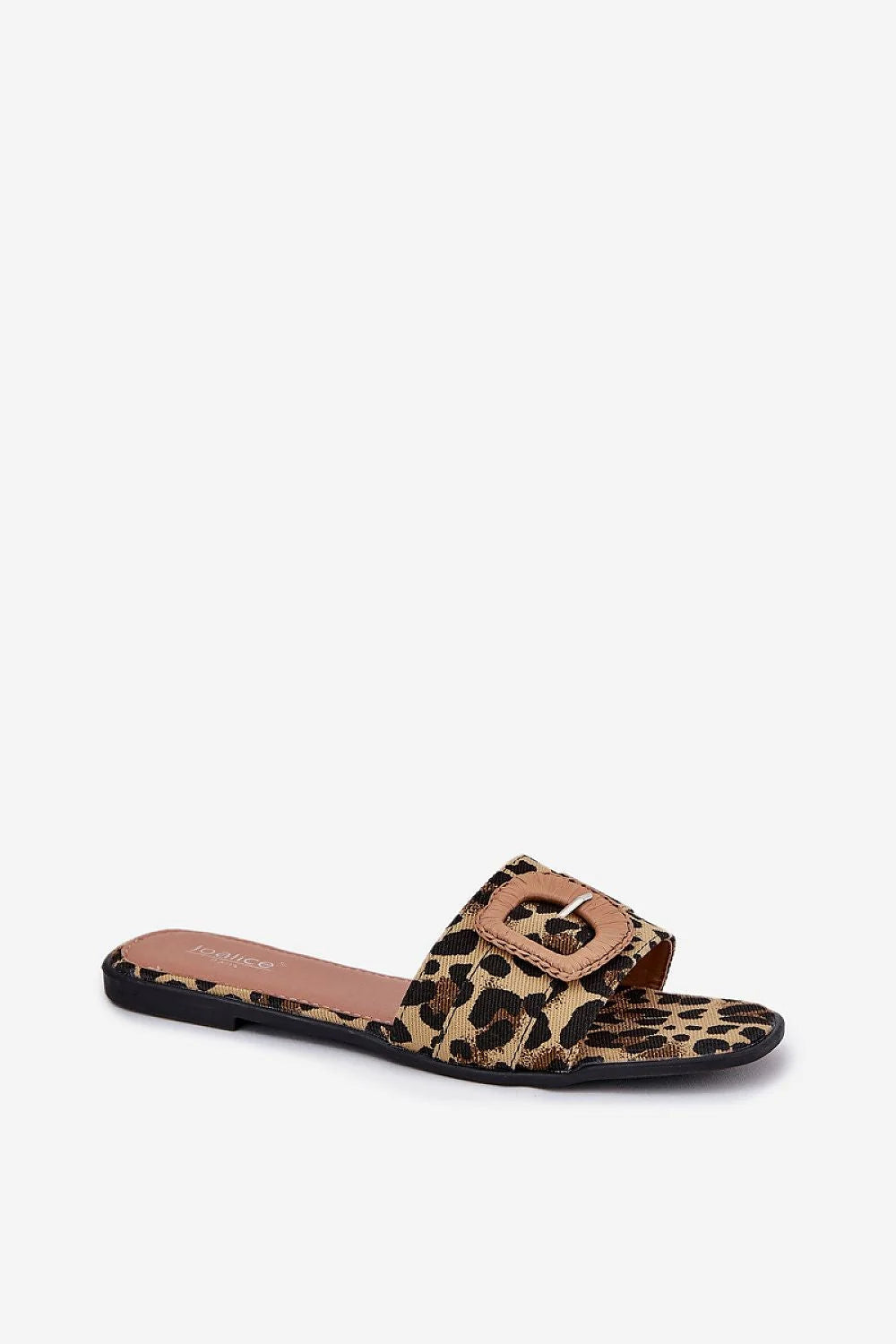 Sandales plates femme motif léopard textile semelle cuir artificiel été tendance style casual ouvertorte confortable 36-41
