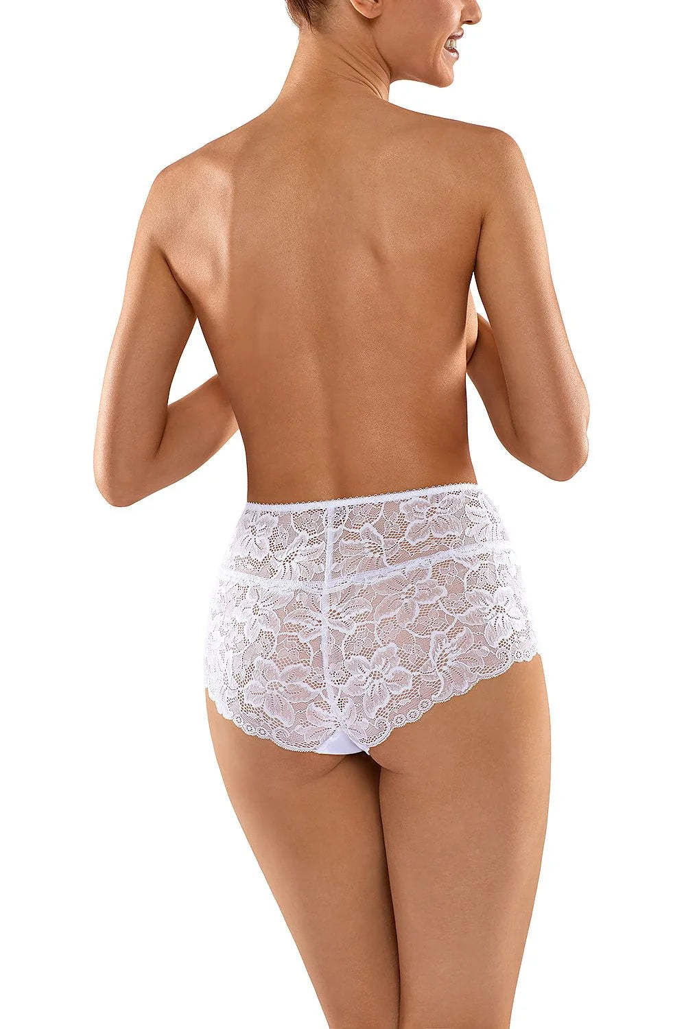 Culottes en dentelle florale taille haute élégantes et confortables pour femmes motifs transparents魅