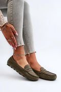 Mocassins femmes suédine écologique style classique moderne océasions formelles casual confort élégance cuir artificiel