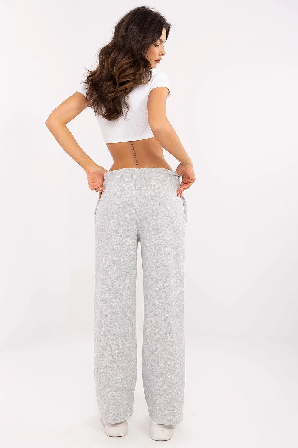 Pantalon survêtement Italy Moda confortable élégant femme taille haute matière haute qualité polyester viscose élasthanne finition droite chic style moderne