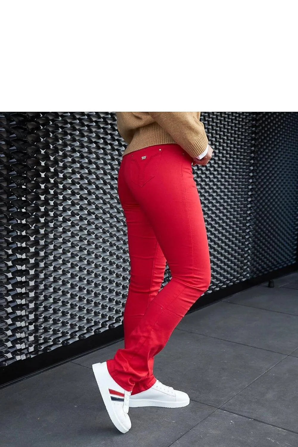 baskets femme blanches cuir naturel lisse semelle plateforme épaisse antidérapante talon 3cm bandes latérales rouge bleu