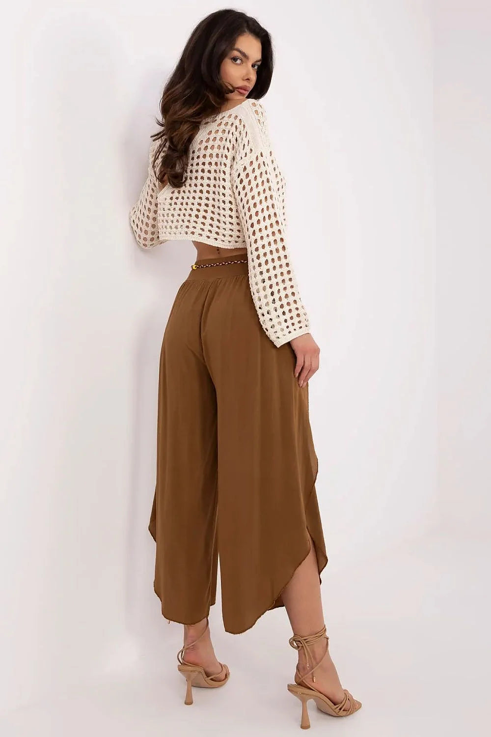 Tenue féminine deux pièces pantalon femme Och Bella haut tricoté jupe longue style bohème