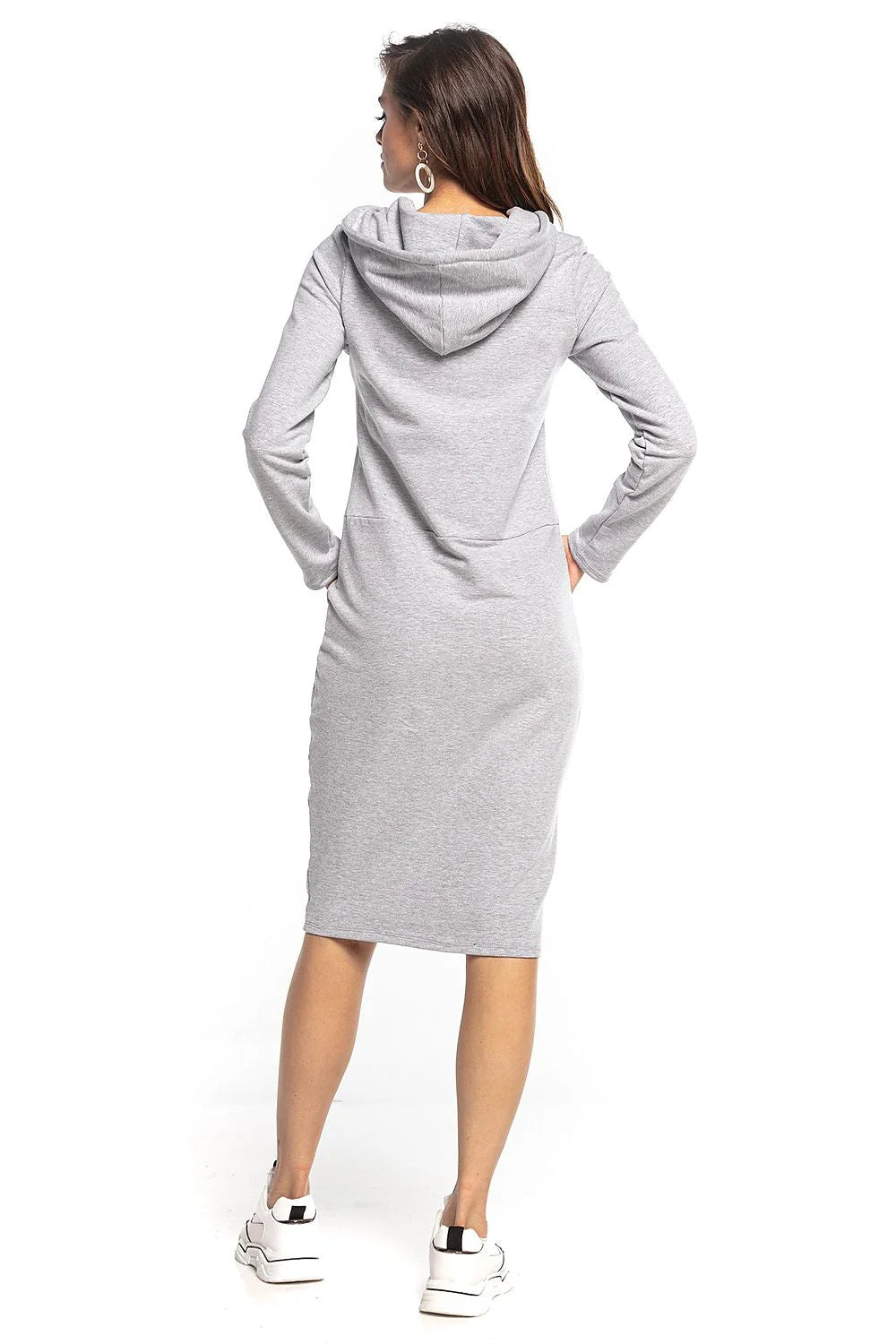 Robe sweat à capuche femme maille douce verte casual confortable pour sorties mode actuelle