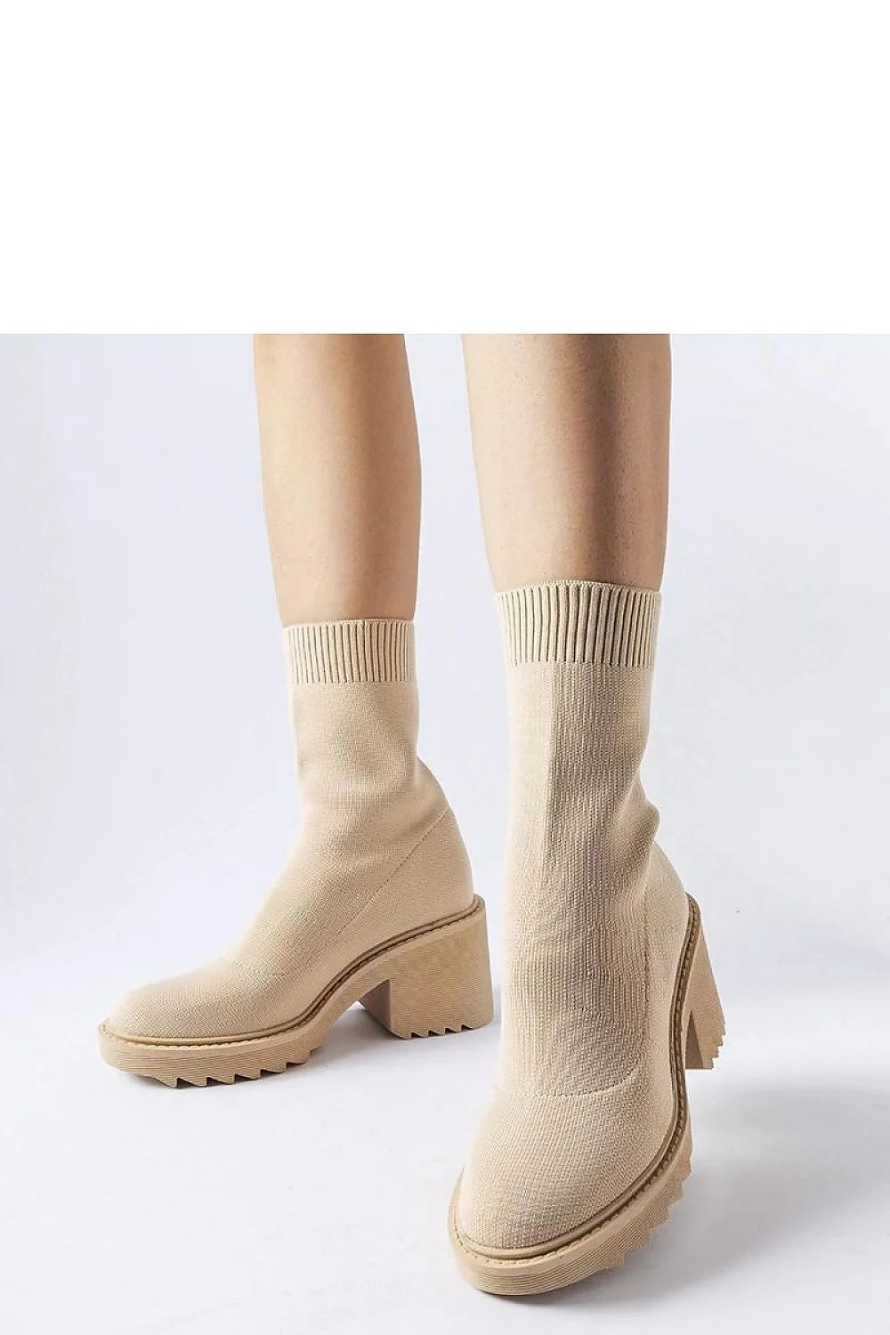 Bottes à talons Solea pour femmes design moderne urbain-chic tige élastique beige résistantes aux intempéries confortables occasion多种用途