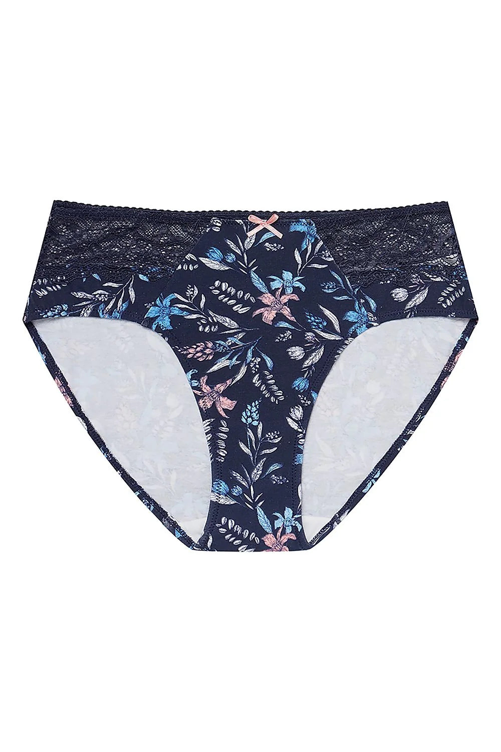 culottes féminines coton stretch dentelle florale unie imprimée marine bleu rose mihaute couvrante maintien confortable respirante coutures discrètes nœud décoratif
