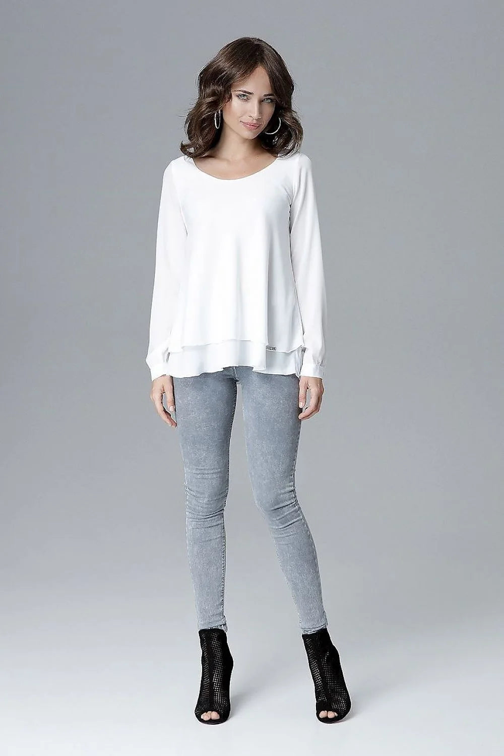 Chemisier Lenitif en Polyester Blanc Moderne et Confortable pour Tenue Décontractée Femme Style Urbain