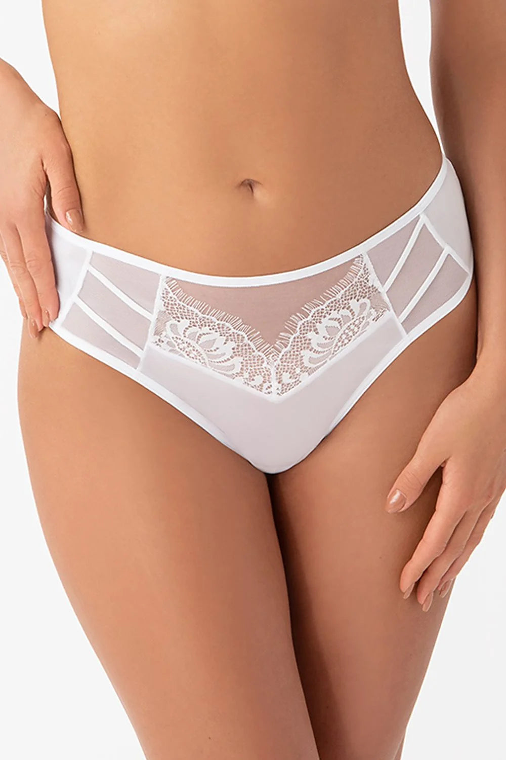 Culottes brésiliennes Gorsenia Lingerie dentelle tulle microfibre taille haute elasthanne polyamide polyester S M L XL XXL femme